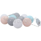 Foto van Benson Verlichting LED lichtsnoer Cotton ball, 10 delig Binnen, IP20, 1,52 meter 
