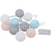 Foto van Benson Verlichting LED lichtsnoer Cotton ball, 10 delig Binnen, IP20, 1,52 meter 
