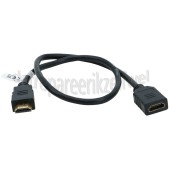 Foto van HDMI 1.4 Kabel HDMI A Male - HDMI A Female 0.5 Meter, High Speed met Ethernet, Verguld 