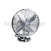 Foto van Trebs Ventilator Retro Chroom 35 Watt, 3 standen, draaibaar 