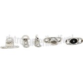 Foto van Deltafix Tourniquetsluiting Tourniquetsluiting 17 x 11mm Nikkel, 5 stuks Ovale zeilringen 
