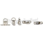 Foto van Deltafix Tourniquetsluiting Tourniquetsluiting 22 x 14mm Nikkel, 5 stuks Ovale zeilringen 