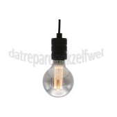 Foto van Calex Ledlamp LED Glasfiber Titanium G95 SMD E27 3,5W 40lm 2000K Dimbaar 