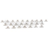 Foto van Deltafix Tourniquetsluiting Tourniquetsluiting 17 x 11mm Nikkel, 25 stuks Ovale zeilringen 