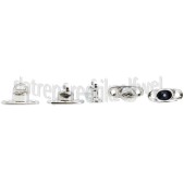 Foto van Deltafix Tourniquetsluiting Tourniquetsluiting 17 x 11mm Nikkel, 25 stuks Ovale zeilringen 