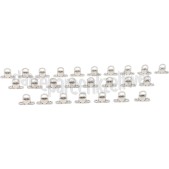 Foto van Deltafix Tourniquetsluiting Tourniquetsluiting 22 x 14mm Nikkel, 25 stuks Ovale zeilringen 
