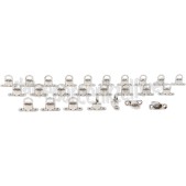 Foto van Deltafix Tourniquetsluiting Tourniquetsluiting 22 x 14mm Nikkel, 25 stuks Ovale zeilringen 