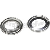 Foto van Deltafix Zeilring Zeilring met tegenring ovaal 22 x 14mm Nikkel PVC afdekzeil, tentdoek, schaduwdoek 