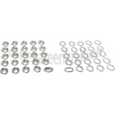 Foto van Deltafix Zeilring Zeilring met tegenring ovaal 22 x 14mm Nikkel PVC afdekzeil, tentdoek, schaduwdoek 