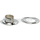 Foto van Deltafix Zeilring Zeilring met tegenring ovaal 22 x 14mm Nikkel PVC afdekzeil, tentdoek, schaduwdoek 