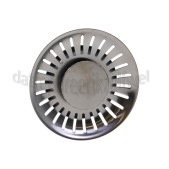 Foto van Reginox Afvoerzeef Comfort Gun Metal Silver grote knop 3,5 Inch afvoer, Comfort Gun Metal Silver 