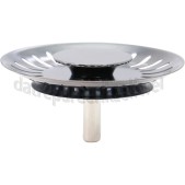 Foto van Reginox Afvoerzeef Comfort Gun Metal Silver grote knop 3,5 Inch afvoer, Comfort Gun Metal Silver 