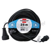 Foto van Brennenstuhl Snoer 3G 1.5mm2 25 Meter Zwart 3680W 16A Verlengsnoer Randaarde 
