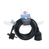 Foto van Brennenstuhl Snoer 3G1.5mm2 5 Meter Zwart 3680W 16A Verlengsnoer Platte stekker Randaarde 