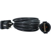 Foto van Brennenstuhl Snoer 3G1.5mm2 5 Meter Zwart 3680W 16A Verlengsnoer Platte stekker Randaarde 