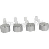 Foto van Knop Universeel, Chroom Inox Incl. adapters 