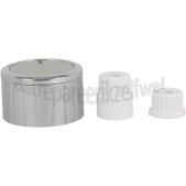 Foto van Knop Universeel, Chroom Inox Incl. adapters 