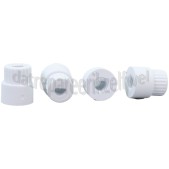 Foto van Knop Universeel, Wit Incl. adapters 