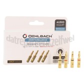 Foto van Oehlbach Adapter Performance Banaanstekker, 4 stuks B3 Pin 4mm Gold 