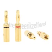 Foto van Oehlbach Adapter Performance Banaanstekker, 4 stuks B3 Pin 4mm Gold 