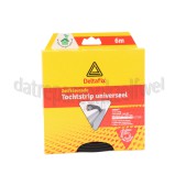 Foto van Deltafix Tochtstrip Universeel, zwart 6m x 9mm breed 7mm dik 