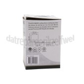 Foto van Calex Lamphouder Tafelarmatuur Vierkant Marmer Wit E27, 1,8m snoer 