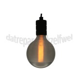 Foto van Calex Ledlamp Silk G125 Grijs Spiraal Filament E27 4,0W 80Lm 1800K Dimbaar 