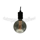 Foto van Calex Ledlamp LED Glasfiber Titanium G125 E27 3.5W 40lm 2000K Dimbaar 