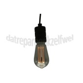Foto van Calex Ledlamp LED Glassfiber Rustiek ST64 Titanium SMD Dimbaar E27 3,5W 40lm 2000K 