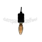 Foto van Calex Ledlamp LED Glassfiber C35 Kaars Goud SMD Dimbaar E14 2,3W 65lm 1800K 