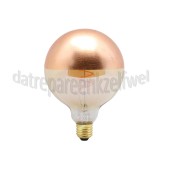 Foto van Calex Ledlamp LED Volglas Filament Globelamp Kopspiegel Craquele Koper E27 4W 120Lm 240V 2000K Dimbaar 