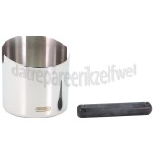 Foto van DeLonghi Klopbakje Gepolijst RVS Gebruikt koffiedik 