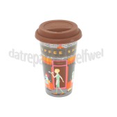 Foto van DeLonghi Thermosbeker Keramische beker met dubbele wand Coffee Shop, 300 ml 