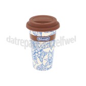 Foto van DeLonghi Thermosbeker Keramische beker met dubbele wand Blu Flower, 300 ml 