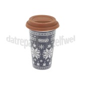 Foto van DeLonghi Thermosbeker Keramische beker met dubbele wand Knitted, 300 ml 