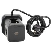 Foto van Brennenstuhl Tafelcontactdoos Socket Tower 2 meter 8-voudig, max. 3500W, 4x USB-A 