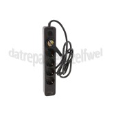 Foto van Q-Link Tafelcontactdoos 3x 1.5mm2 1.5 meter 1x USB-A, 1x USB-C, Zwart 5 voudig met randaarde en schakelaar 