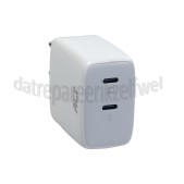 Foto van ACT USB Oplader USB-C Lader 2-Poorts Power Delivery PPS en GaNFast Universeel gebruik, 65W, Apple, Android 