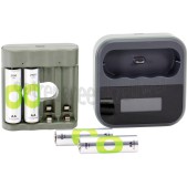Foto van GP Batterijlader USB Batterijlader B421 Recyko dockingstation + 4 AA 2100mAh batterijen 