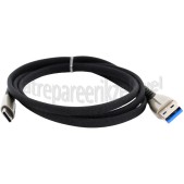 Foto van USB Kabel USB C naar USB A Gevlochten, Zwart 1.0 Meter 