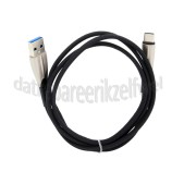 Foto van USB Kabel USB C naar USB A Gevlochten, Zwart 1.0 Meter 