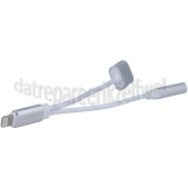Foto van Spez Verloopkabel Lightning male naar lightning/audio female, 15cm, wit Apple Lightning 