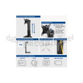 Foto van Ewent Standaard Monitor, Ergonomisch 1 Monitor tot 32"" en 7kg, met gasveer 