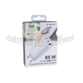 Foto van Gembird USB power adapter USB-C Combo Snellader, 65W USB-C, USB-A, 3 Poorten, PowerDelivery 