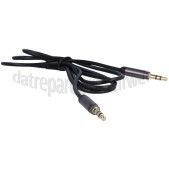 Foto van Aansluitkabel Aux aansluitkabel Jack 3,5mm Slimfit, zwart, 1m Jack 3,5mm naar 3,5mm 