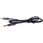 Foto van Aansluitkabel Aux aansluitkabel Jack 3,5mm Slimfit, zwart, 1m Jack 3,5mm naar 3,5mm 