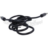Foto van Aansluitkabel Aux aansluitkabel Jack 3,5mm Slimfit, zwart, 1m Jack 3,5mm naar 3,5mm 