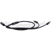 Foto van Verloopkabel 4-pins audio cross-over, 15 cm 2x Jack 3,5mm male naar Jack 3,5 mm female 