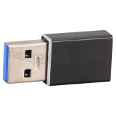 Foto van Adapter Adapter USB A male naar USB C female, zwart Universeel USB Type C 