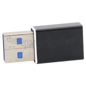 Foto van Adapter Adapter USB A male naar USB C female, zwart Universeel USB Type C 